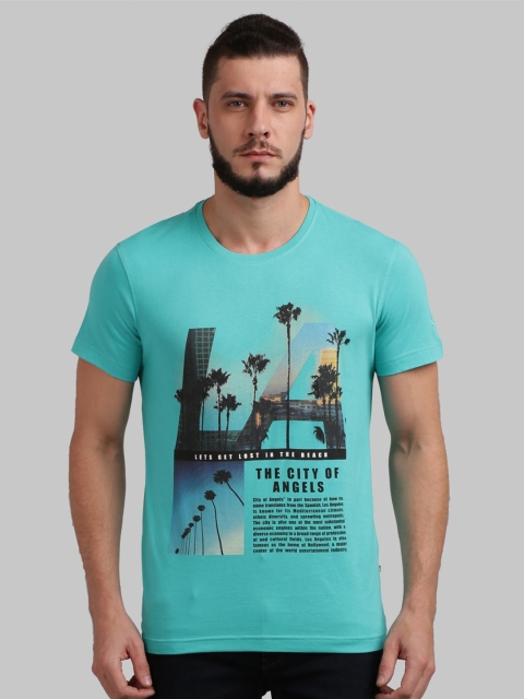

Parx Men Green Printed T-shirt