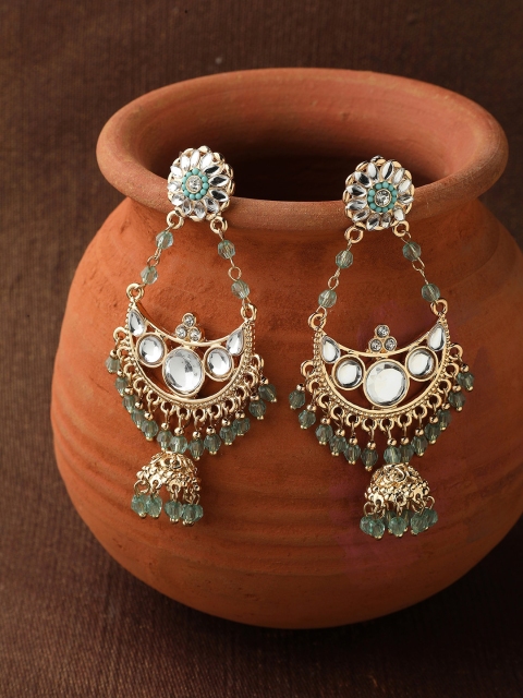 

Accessorize Green Contemporary Jhumkas Earrings