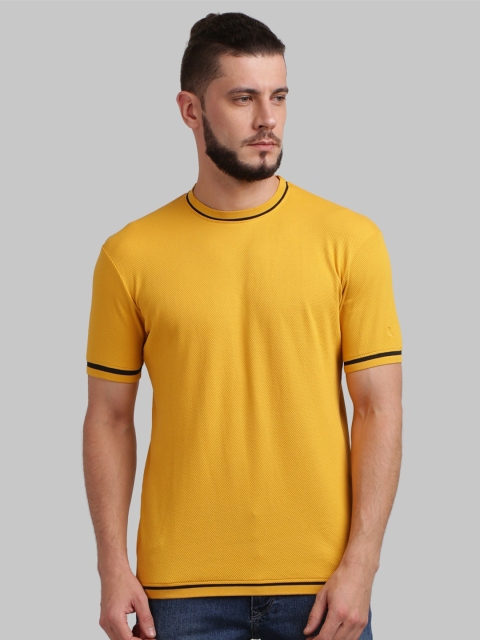 

Parx Men Yellow Cotton T-shirt