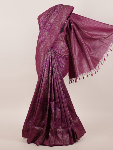 

Pothys Purple Woven Design Pure Silk Saree