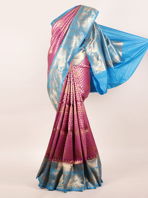 

Pothys Purple Woven Design Pure Silk Banarasi Saree