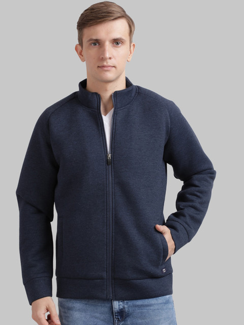 

Parx Men Blue Solid Bomber Jacket
