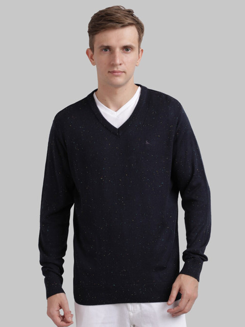 

Parx Men Navy Blue Printed Pullover Sweater