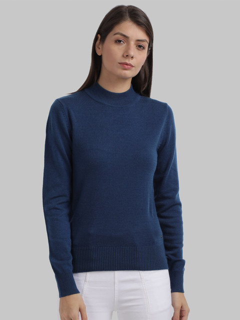 

Parx Women Blue Solid Pullover Sweater