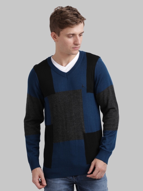 

Parx Men Green Colourblocked Pullover Sweater