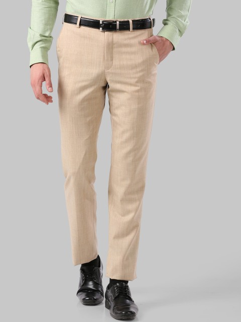 

Raymond Men Brown Self Design Regular Fit Formal Trousers