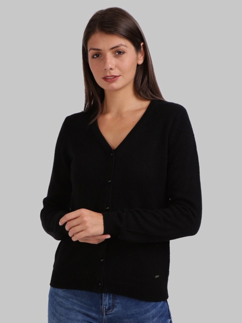 

Parx Women Black Solid Cardigan Sweater