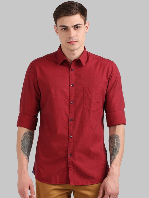 

Parx Men Red Slim Fit Solid Casual Shirt