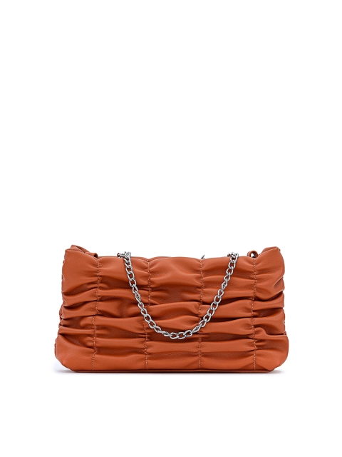 

MIRAGGIO Rust Orange Gathered Crossbody Bag