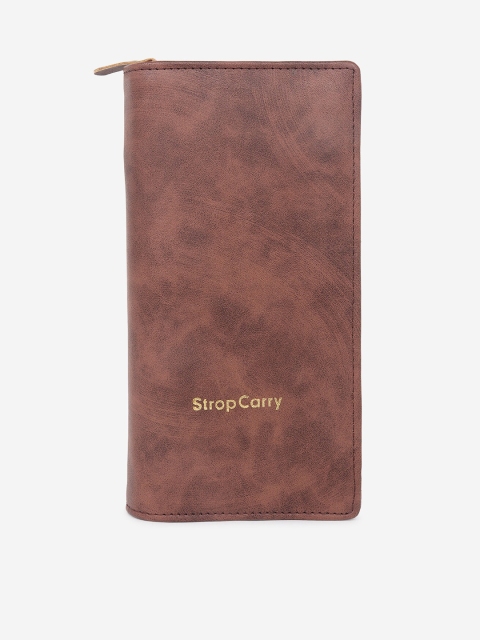 

Stropcarry Brown Foldover Clutch