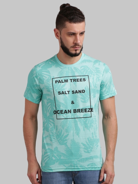

Parx Men Green Typography Printed T-shirt