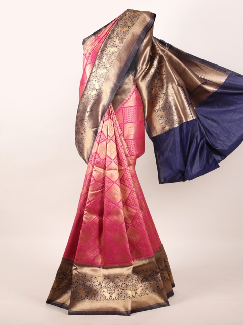 

Pothys Pink Woven Design Zari Pure Silk Heavy Work Saree