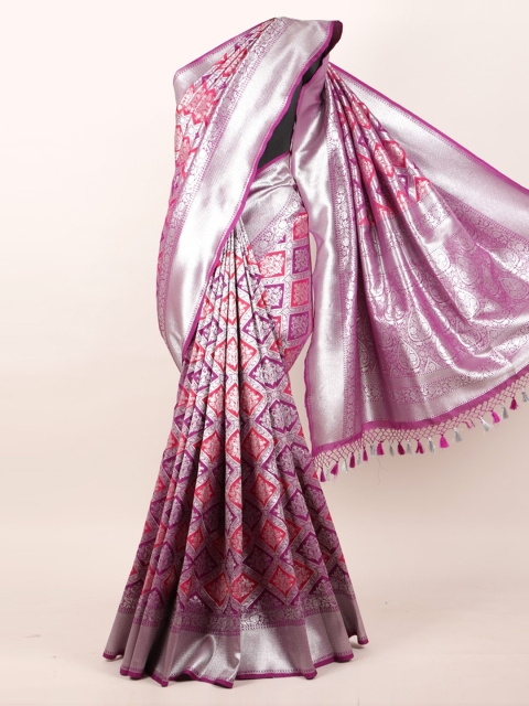 

Pothys Purple Woven Design Zardozi Pure Silk Saree