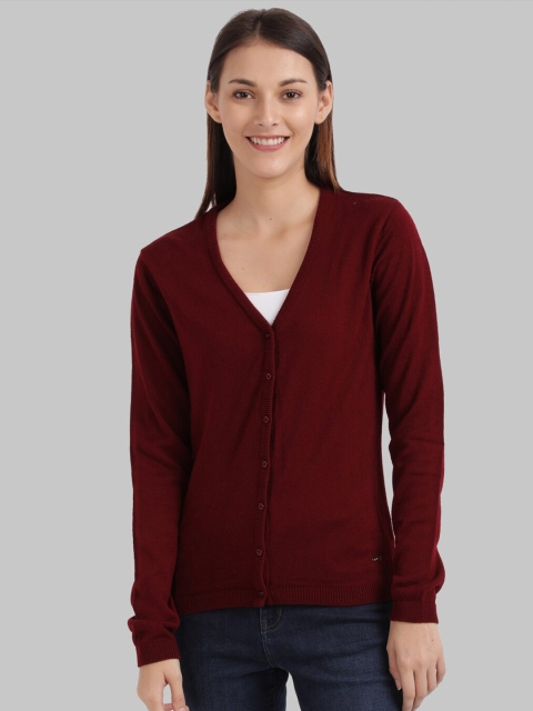 

Parx Women Maroon Solid Cardigan Sweater