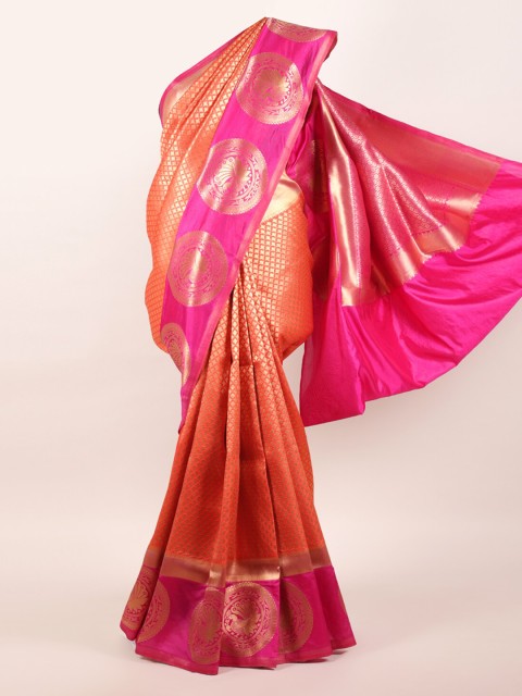 

Pothys Peach Woven Design Pure Silk Saree