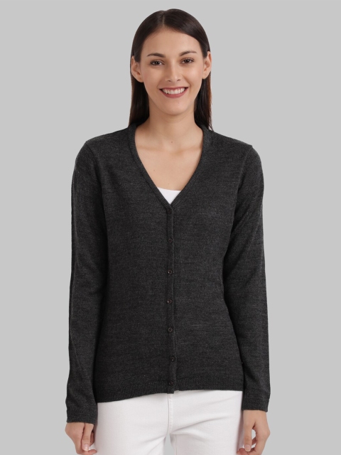 

Parx Women Charcoal Solid Cardigan Sweater