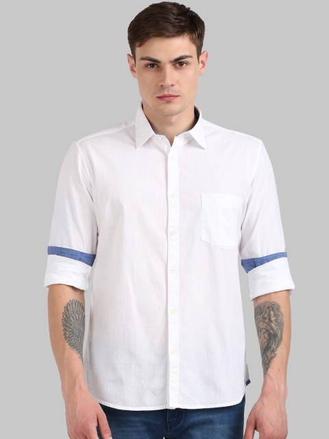 

Parx Men White Slim Fit Casual Shirt