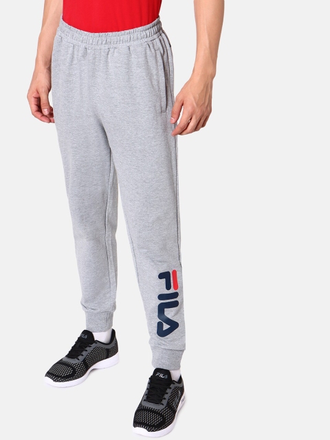 

FILA Men Grey Brand Logo Printed Cotton Joggers