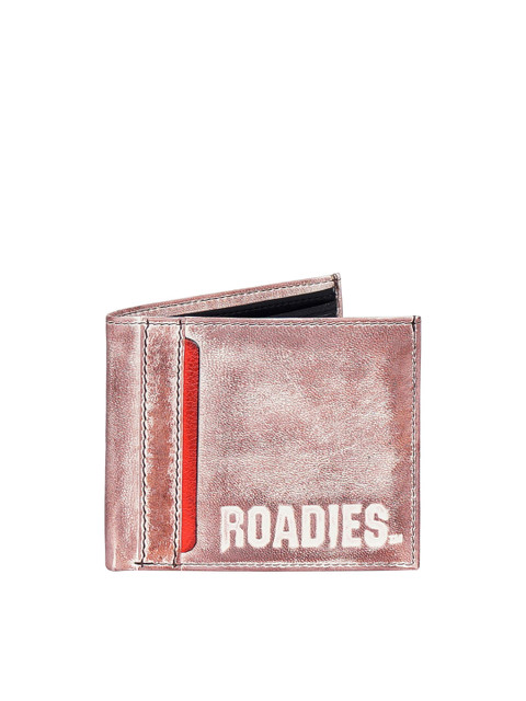 

Justanned Men Beige Solid Leather Two Fold Wallet