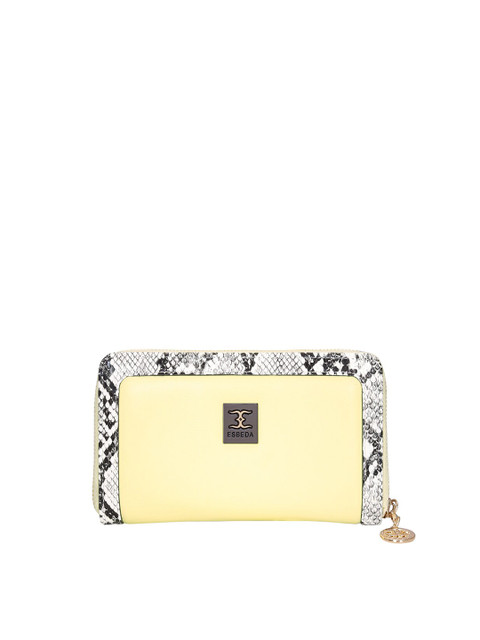 

ESBEDA Women Yellow Printed Zip Around Wallet