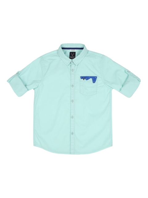 

Allen Solly Junior Boys Green Regular Fit Printed Casual Shirt