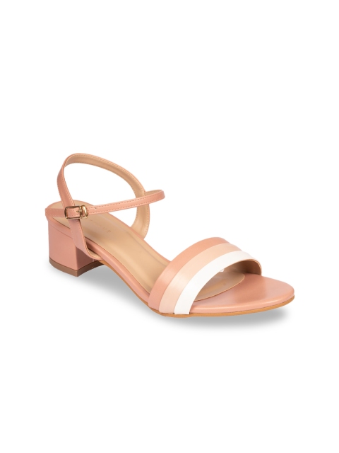 

HEATWAVE Women Peach-Coloured Solid Sandals