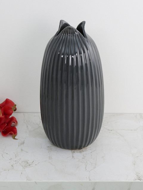 

Home Centre Charcoal Grey Marshmallow Textured Ceramic Vase