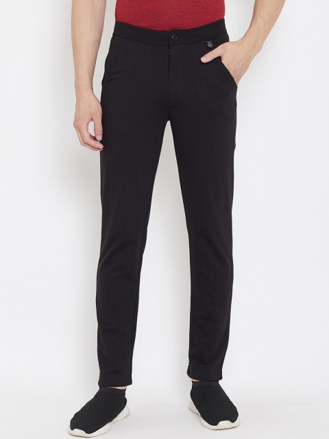 

Okane Men Black Solid Track Pants