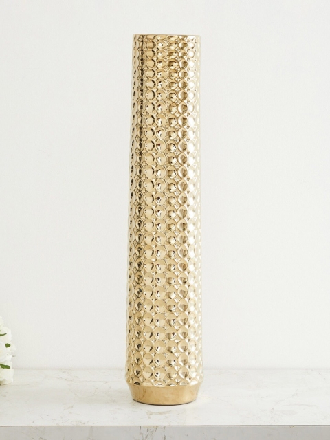 

Home Centre Gold-Toned Textured Brit Hammered Tapered Vase