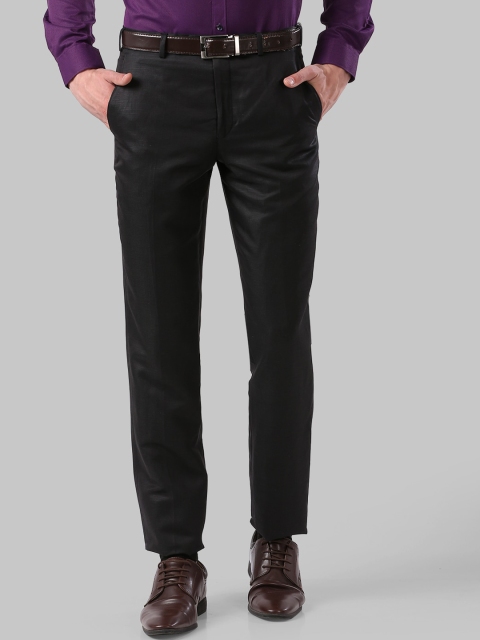 

Raymond Men Black Solid Regular Fit Formal Trousers