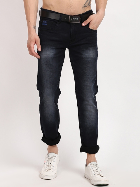 

V2 Value & Variety Men Navy Blue Heavy Fade Stretchable Jeans