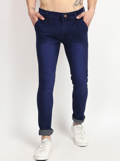 

V2 Value & Variety Men Navy Blue Light Fade Jeans