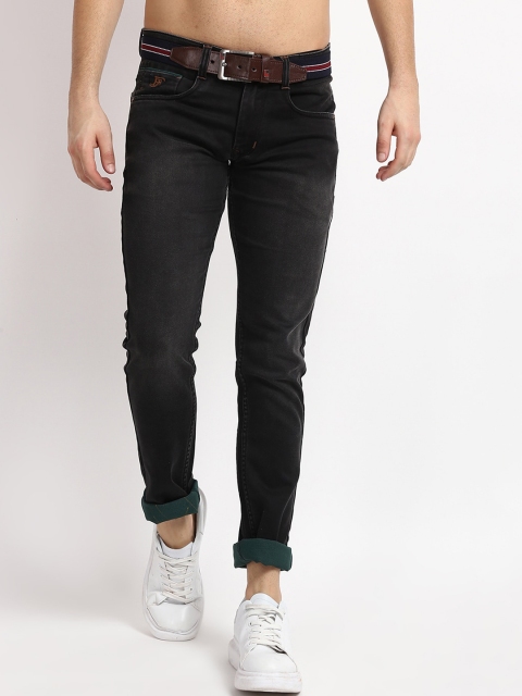 

V2 Value & Variety Men Black Low Distress Light Fade Jeans