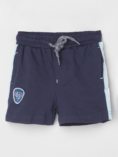 

max Boys Blue Solid Regular Fit Regular Shorts