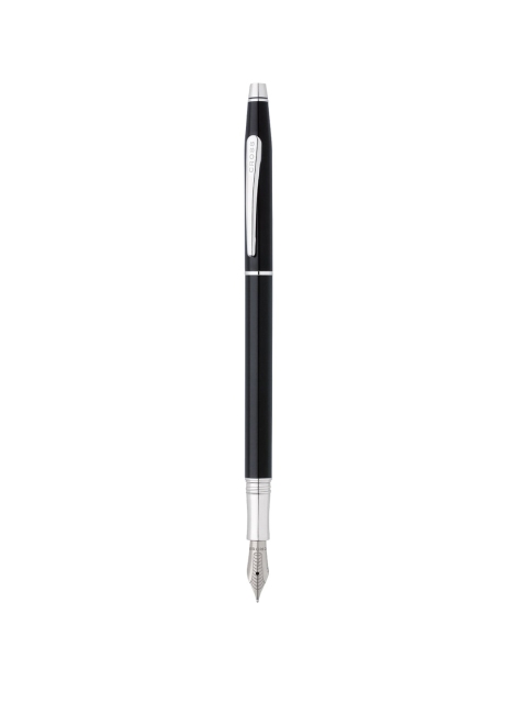 

Cross Black & Silver-Toned Lacquer Century Stainless Fountain Pen with Box