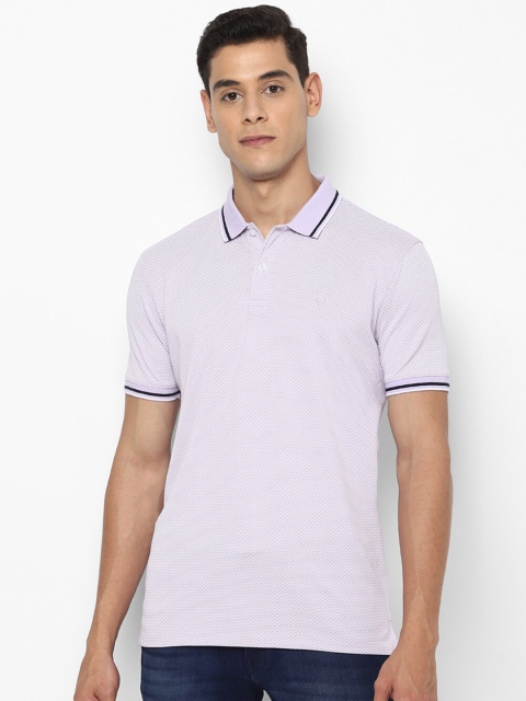 

Allen Solly Men Lavender & White Printed Polo Collar T-shirt