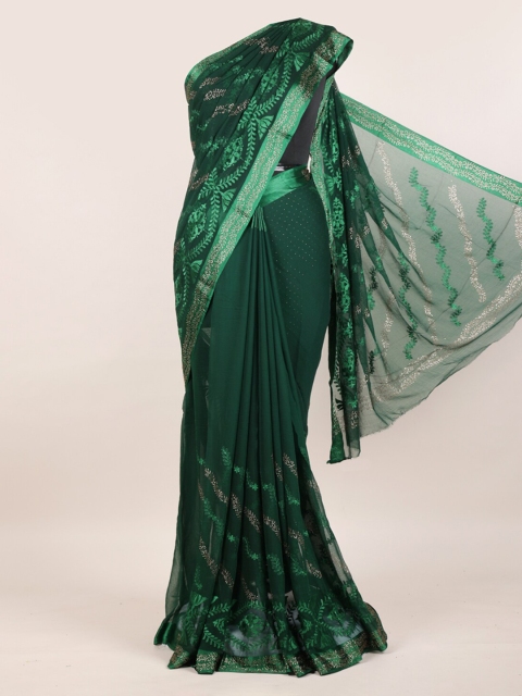 

Pothys Green Woven Design Pure Chiffon Saree