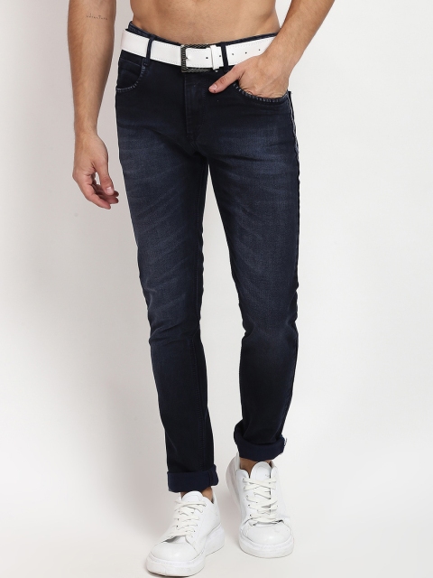 

V2 Value & Variety Men Navy Blue Light Fade Jeans