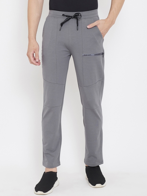 

Okane Men Grey Solid Track Pants