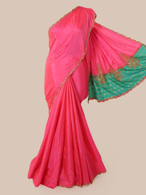 

Pothys Pink Embellished Art Silk Saree