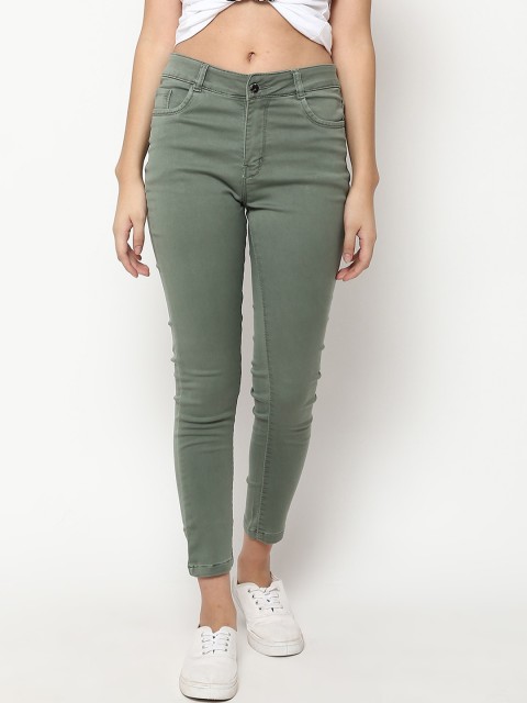 

V2 Value & Variety Women Green Low Distress Jeans