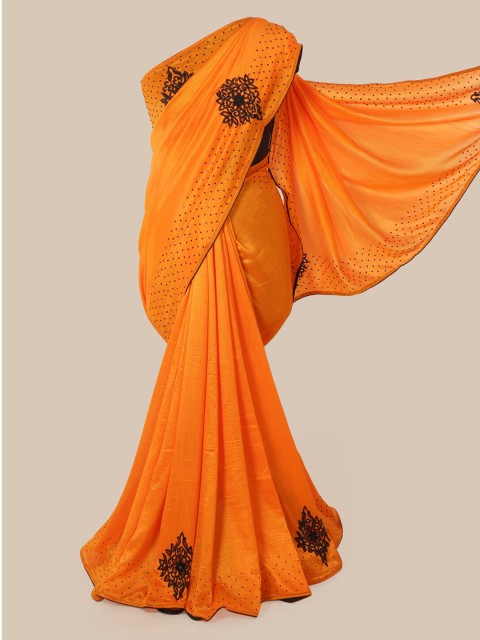 

Pothys Orange Embellished Art Silk Saree