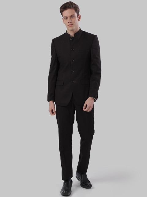 

Raymond Men Brown Solid Single-Breasted Bandhgala Formal Suit