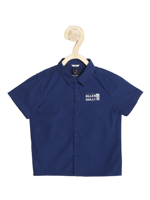 

Allen Solly Junior Boys Blue Solid Slim Fit Pure Cotton Casual Shirt