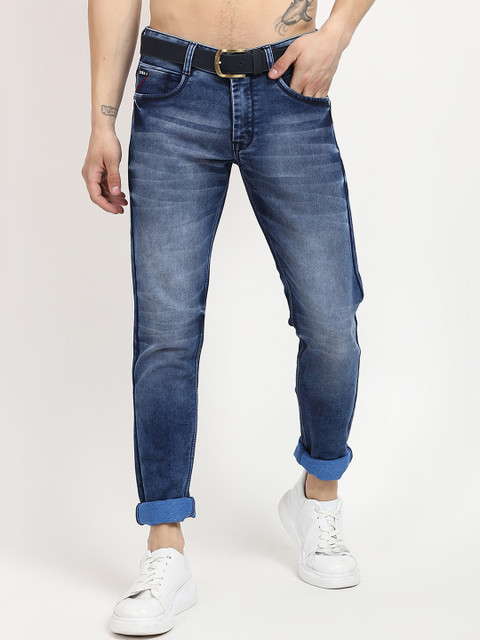 

V2 Value & Variety Men Blue Low Distress Heavy Fade Jeans
