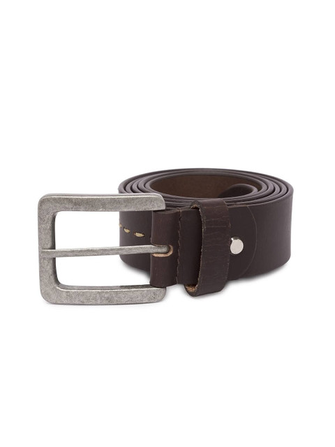 

SPYKAR Men Brown Solid Leather Belt