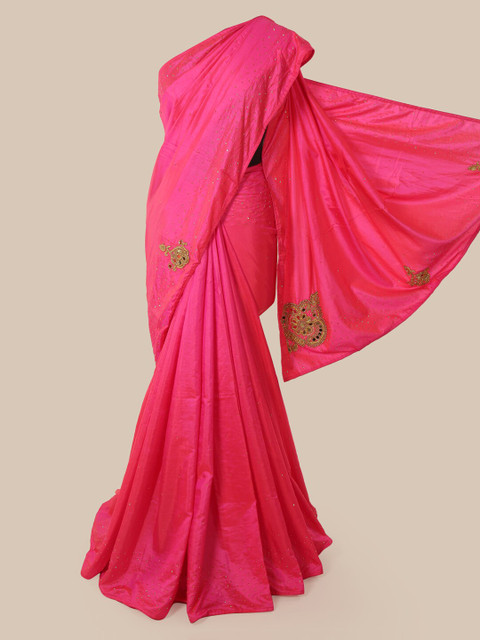 

Pothys Pink Art Silk Saree