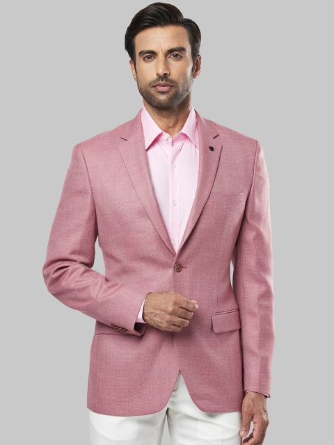 

Raymond Men Red Self-Design Single-Breasted Formal Blazer