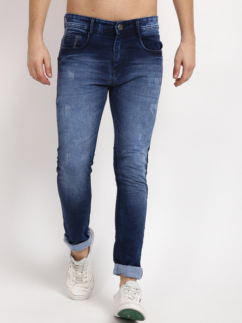 

V2 Value & Variety Men Blue Low Distress Light Fade Jeans