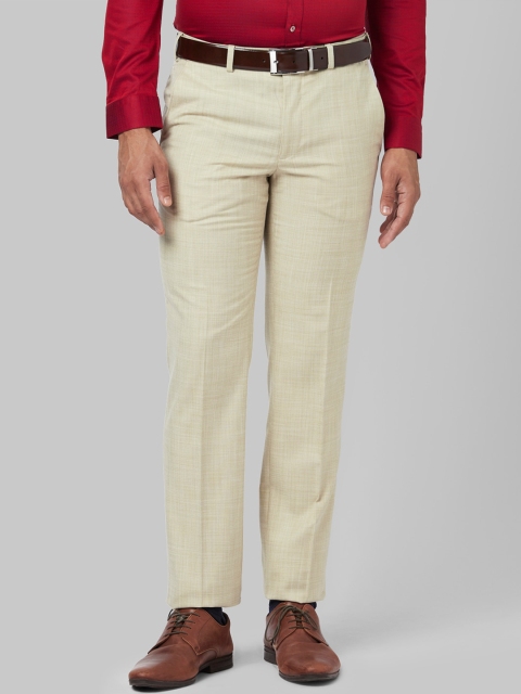 

Park Avenue Men Beige Slim Fit Formal Trousers Formal Trousers